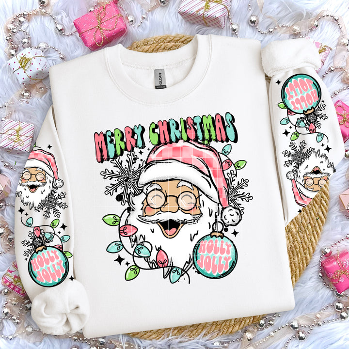 MERRY CHRISTMAS SANTA LIGHT SKINTONE SLEEVES