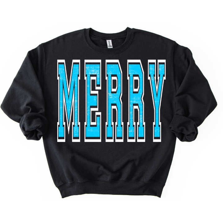 Merry Oversized Bright Blue – DTF Transfer