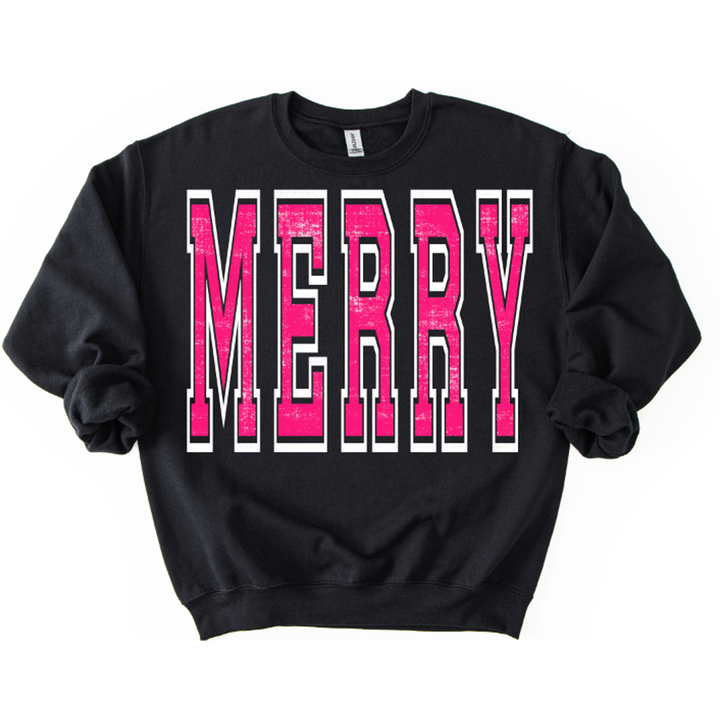Merry Oversized Bright Pink – DTF Transfer