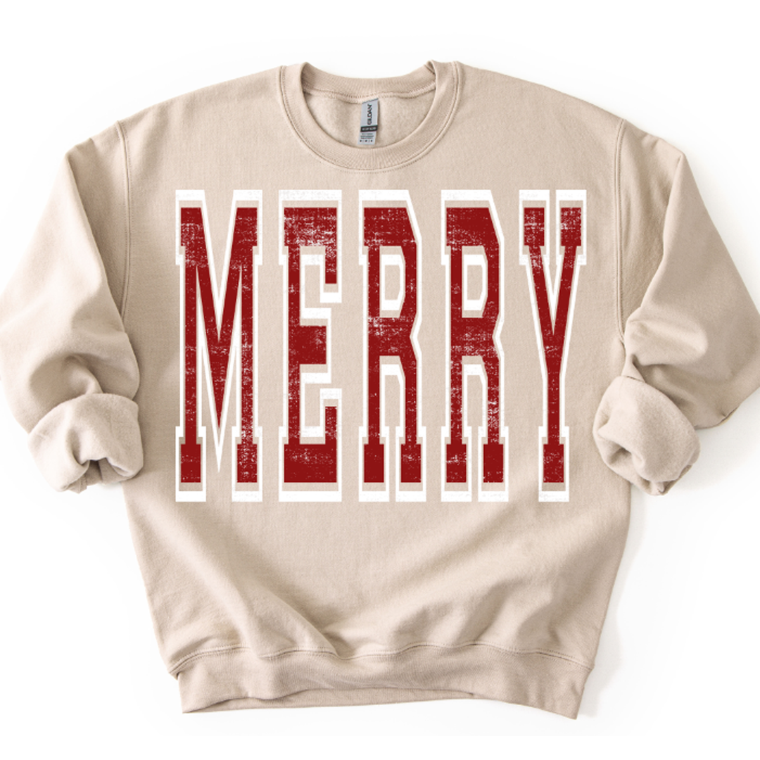Merry Oversized Contemporary Colors – DTF Transfer