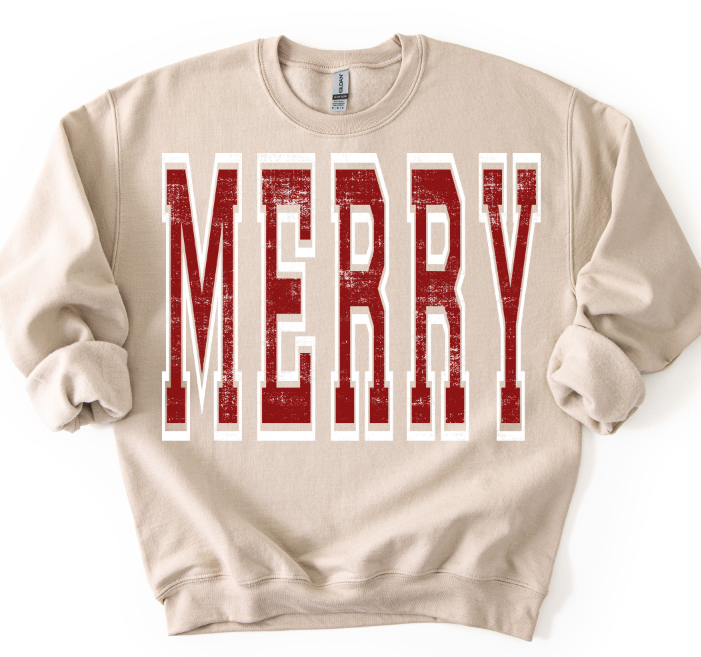 Merry Oversized Contemporary Colors DTF transfer design – image 1