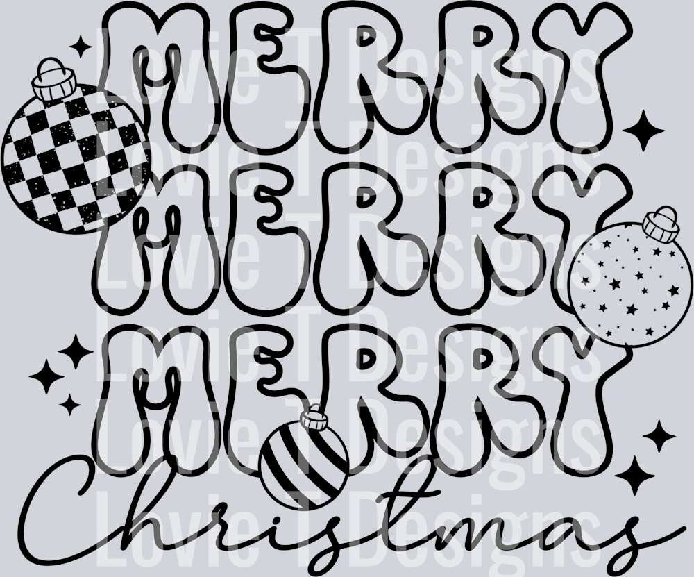 Merry stacked single color