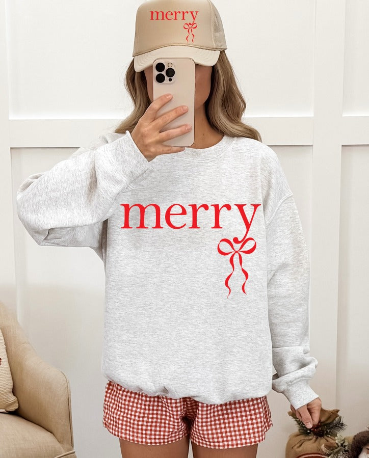 MERRY WITH RIBBON BOW - Digital Download