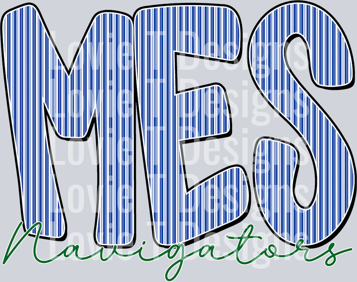 MES ROYAL SEERSUCKER WITH GREEN NAVIGATORS