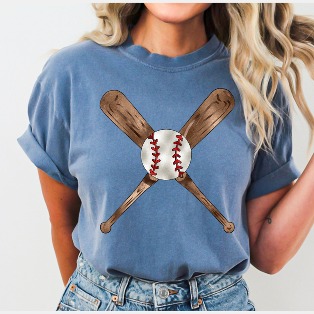 Metallic Baseball and Bats – DTF Transfer