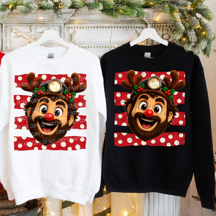 Miner Reindeer Spirit Mascots DTF transfer