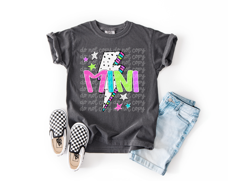 Mini Dottie Thunderbolt DTF transfer design – image 1