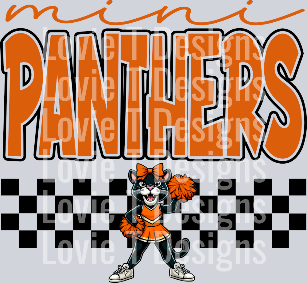 MINI PANTHERS SIMPLE CHECKER MASCOT