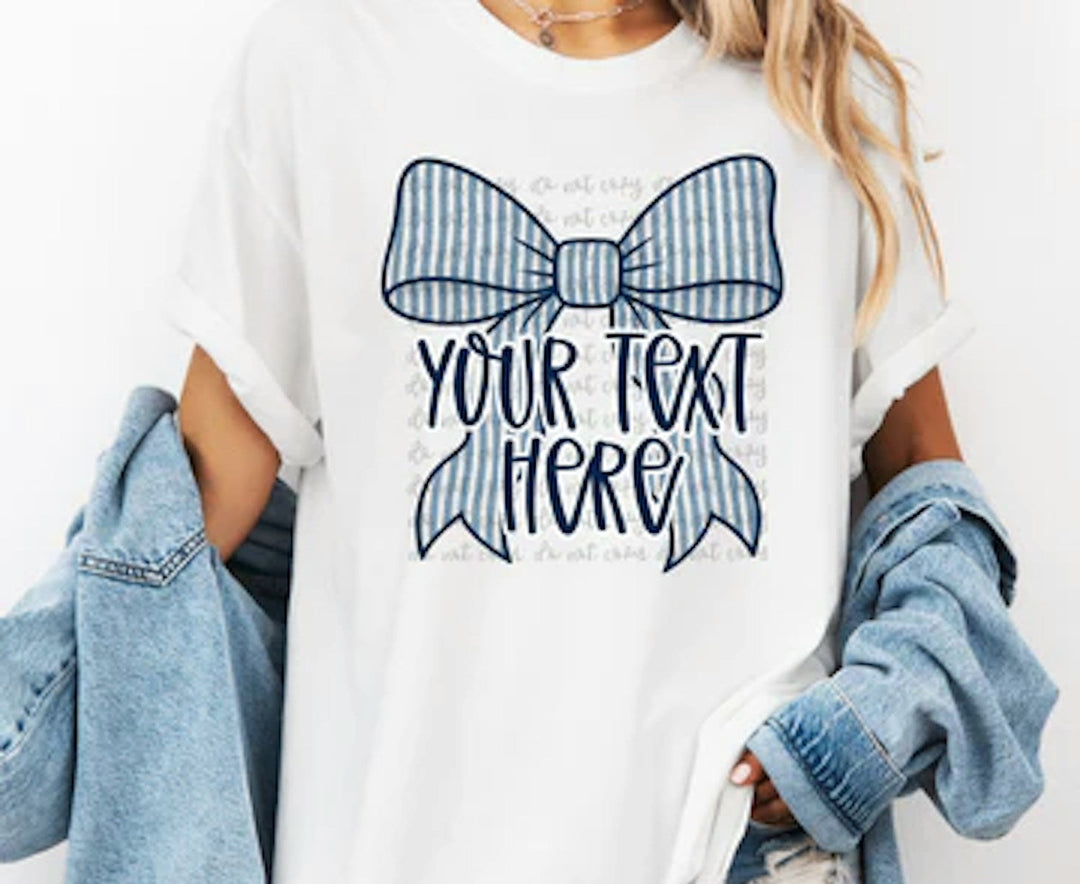 Seersucker Bow customizable DTF transfer