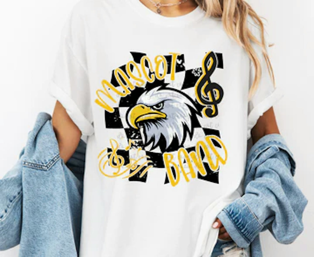 Band Checkered customizable DTF transfer mockup