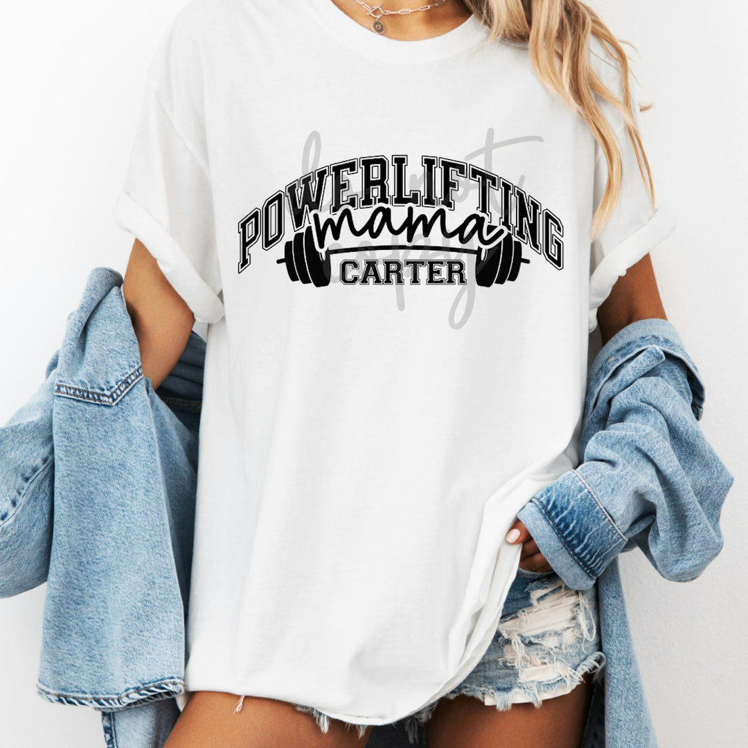 Powerlifting customizable DTF transfer mockup