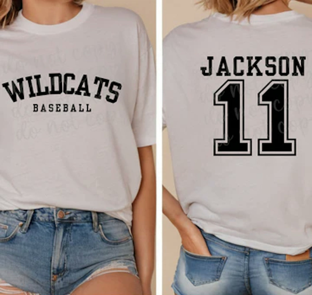 Simple Minimalist Sports customizable DTF transfer mockup