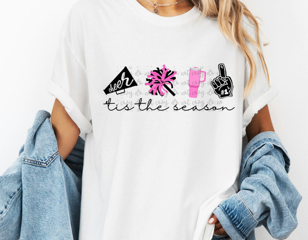 Cheer Tis the Season customizable DTF transfer mockup