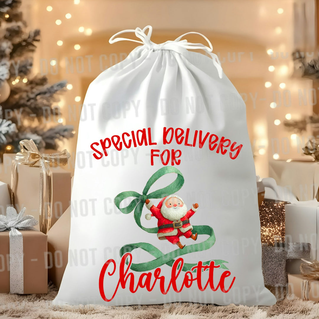 Special Delivery Santa Bag customizable DTF transfer mockup
