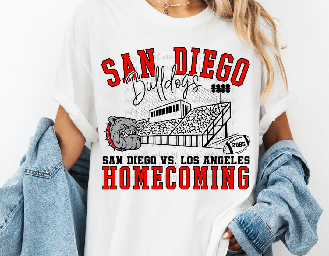Homecoming Stadium Rivals customizable DTF transfer mockup