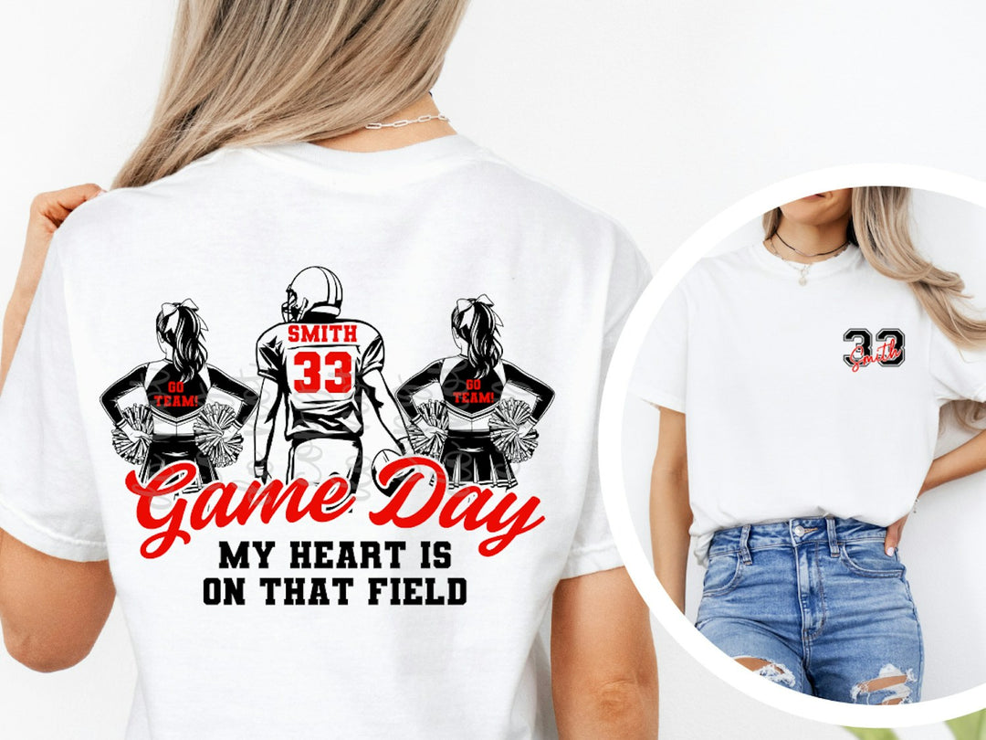 Football and Cheer Game Day customizable DTF transfer mockup