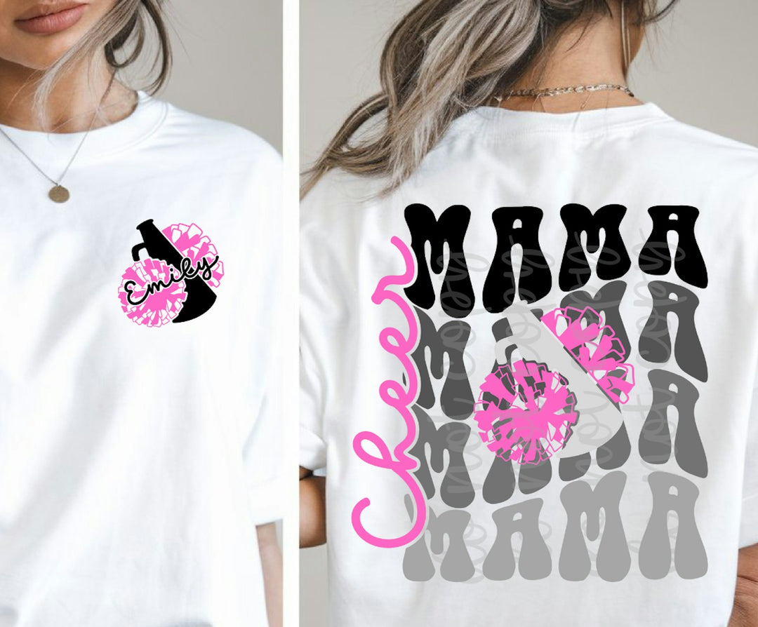 Cheer Mama Stacked customizable DTF transfer mockup