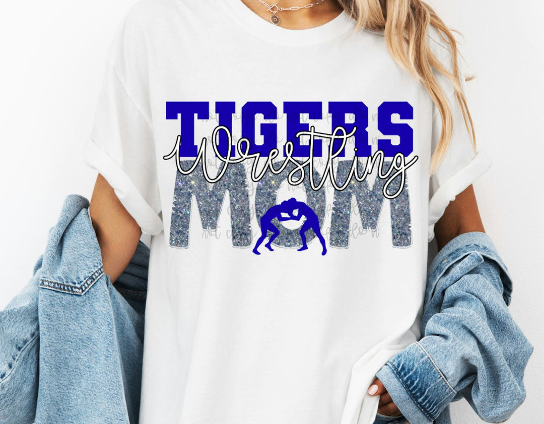 Wrestling Mom customizable DTF transfer mockup