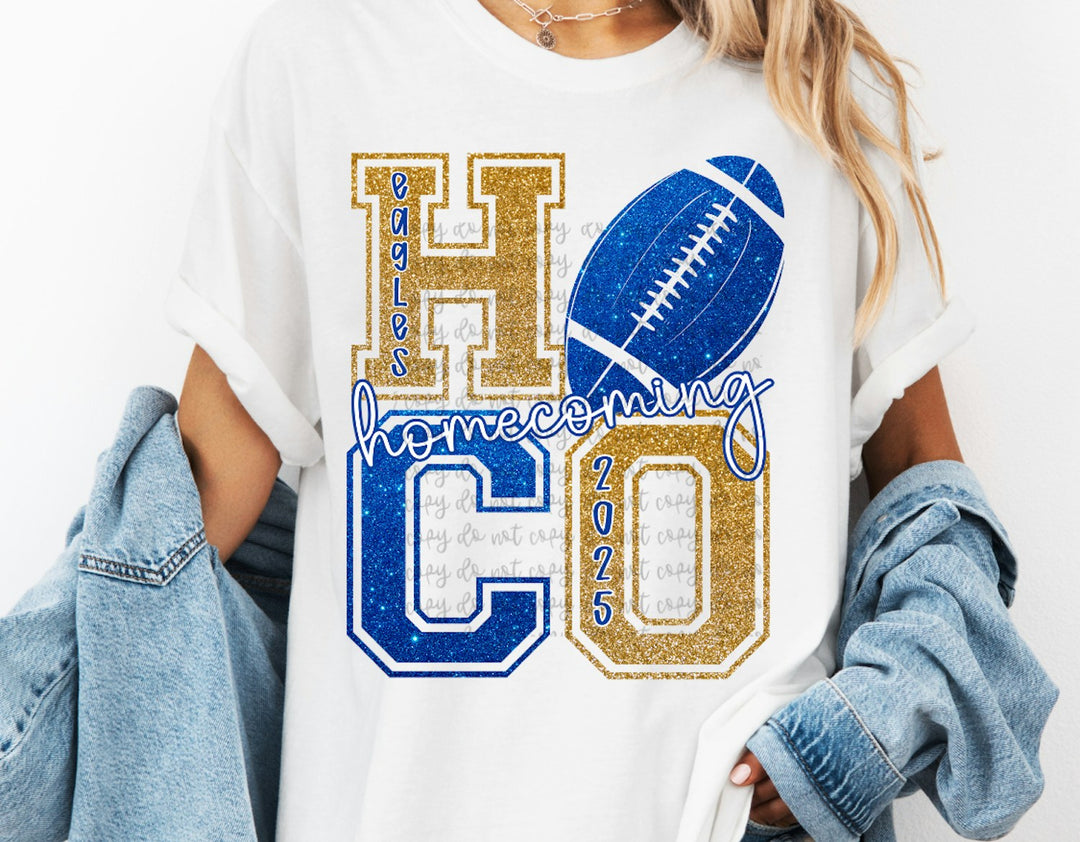 HOCO Homecoming Football Frame customizable DTF transfer mockup