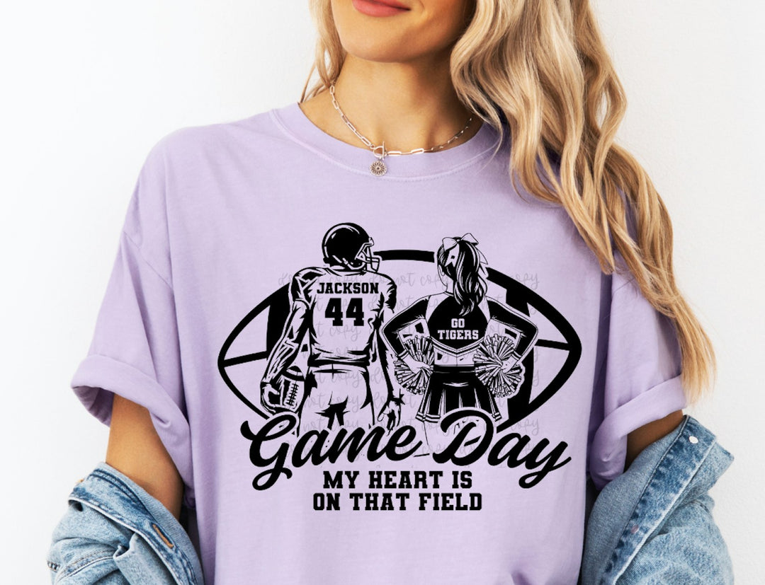 Football and Cheer Game Day Ball customizable DTF transfer mockup
