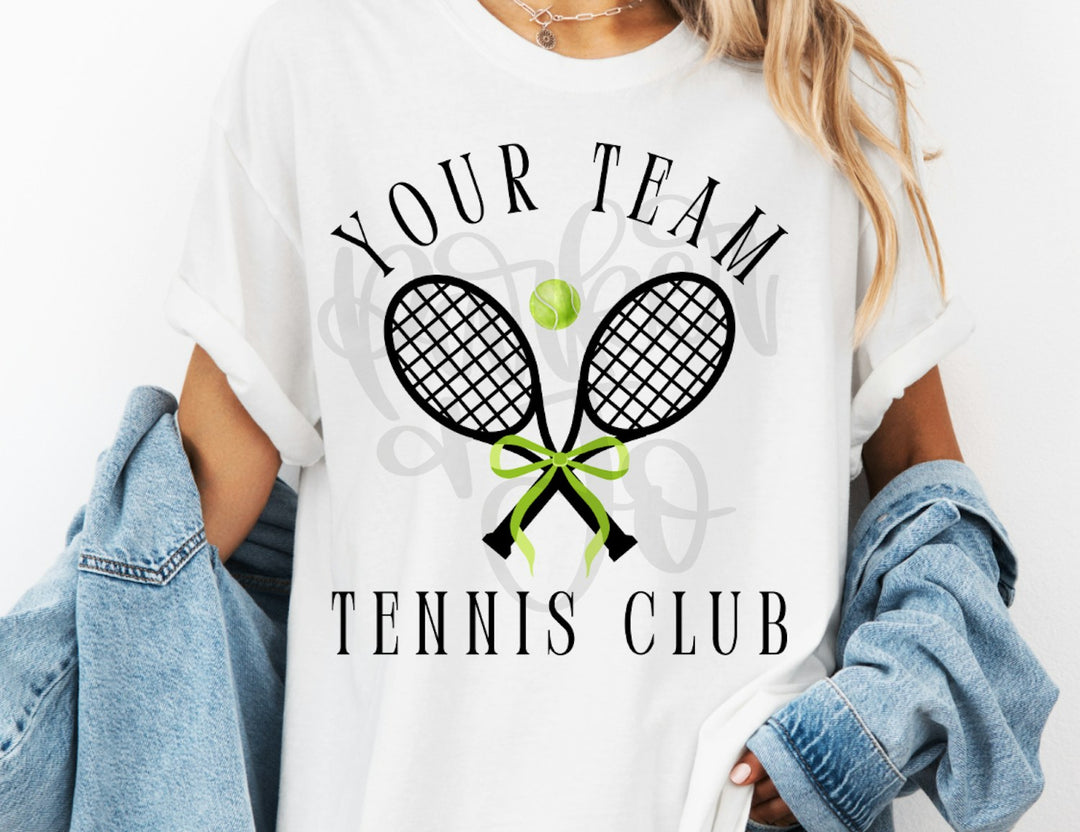 Tennis Club customizable DTF transfer mockup