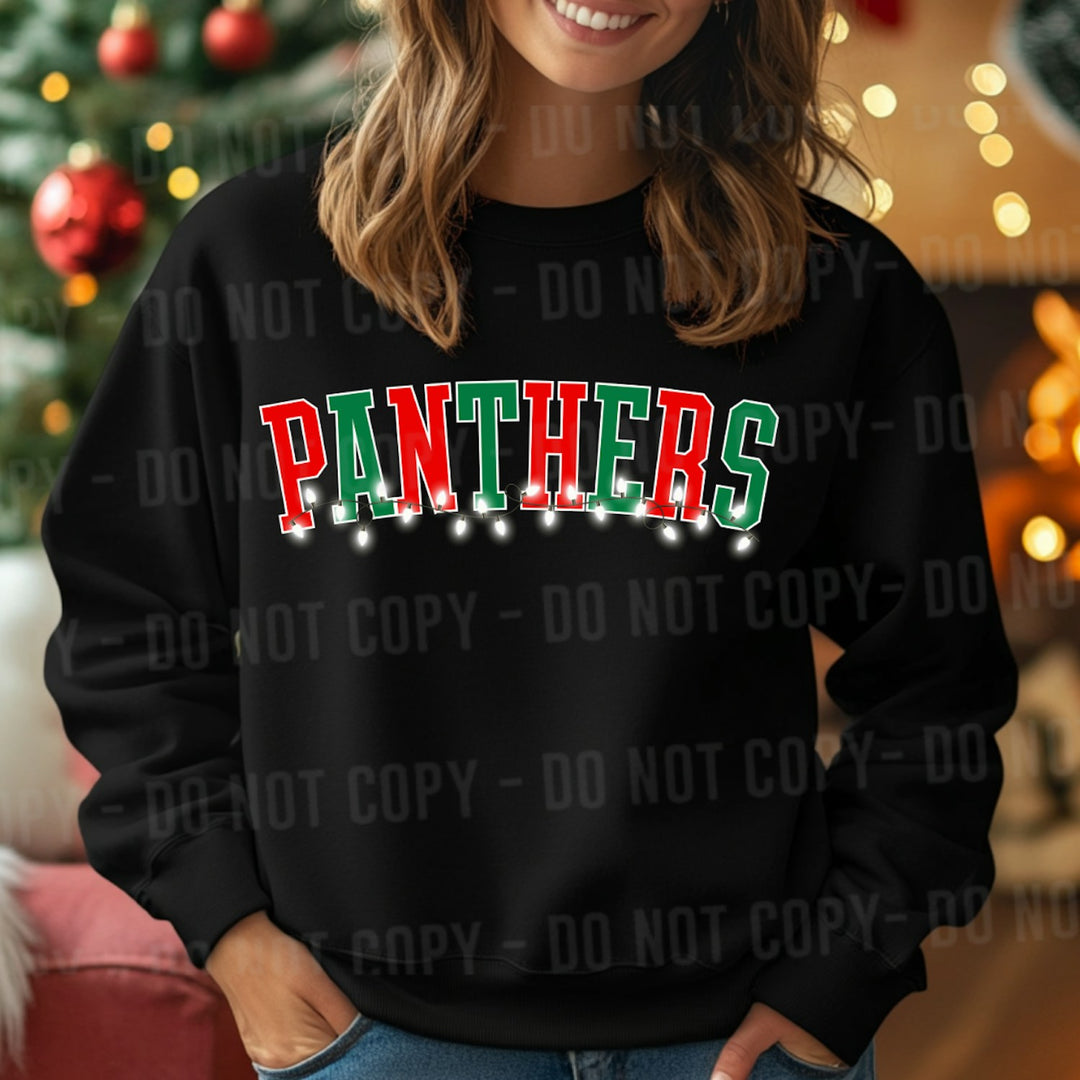 Christmas Lights Mascot customizable DTF transfer mockup