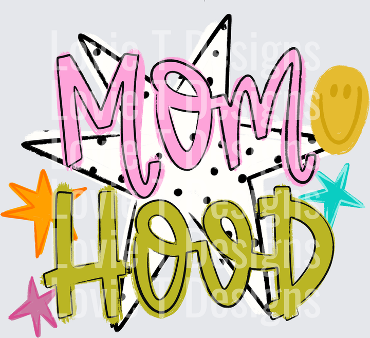 MOM HOOD DOTTED STAR