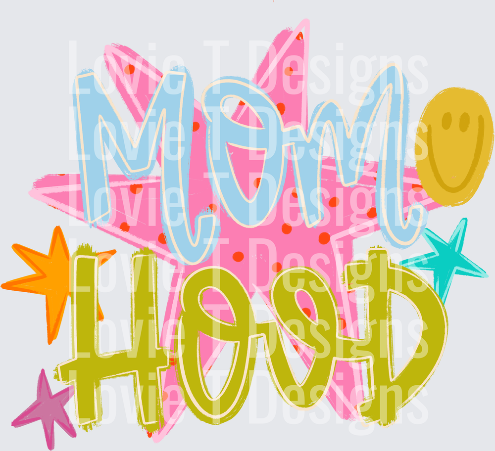 MOM HOOD PINK STAR