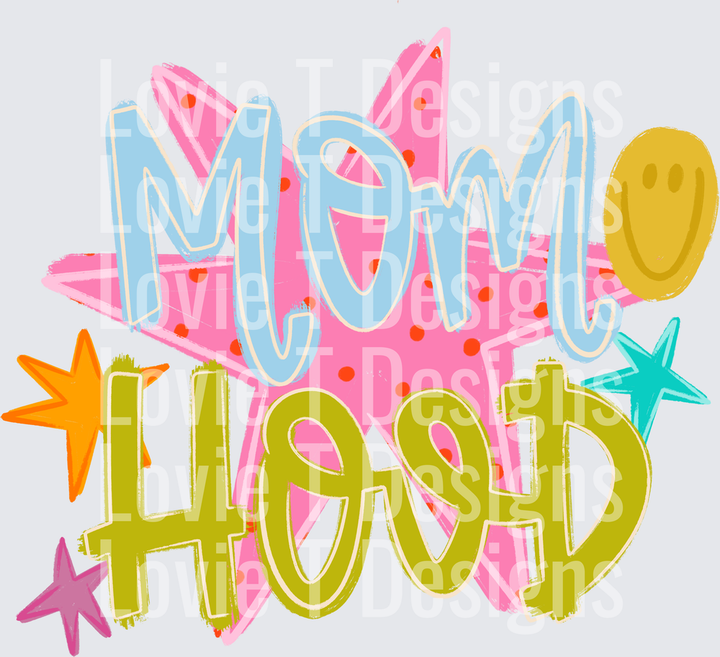 MOM HOOD PINK STAR