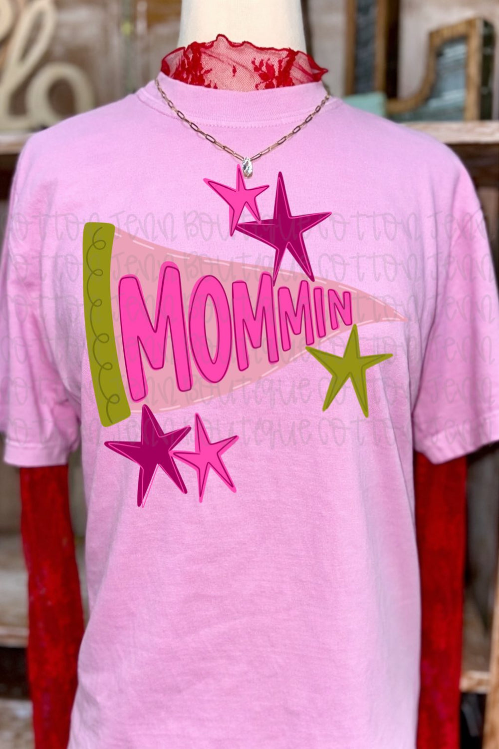 Mommin DTF transfer design