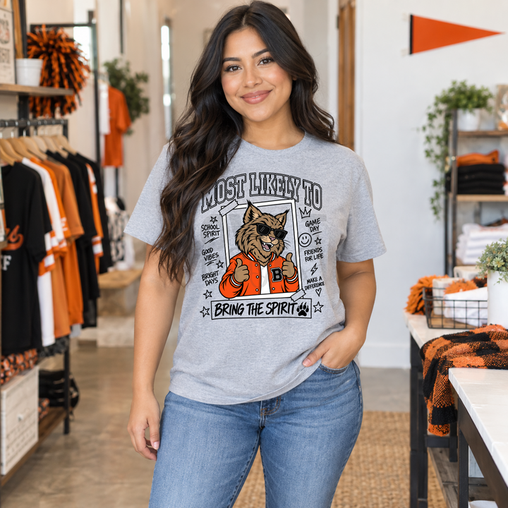 Most Likely Bobcat orange mascot mockup