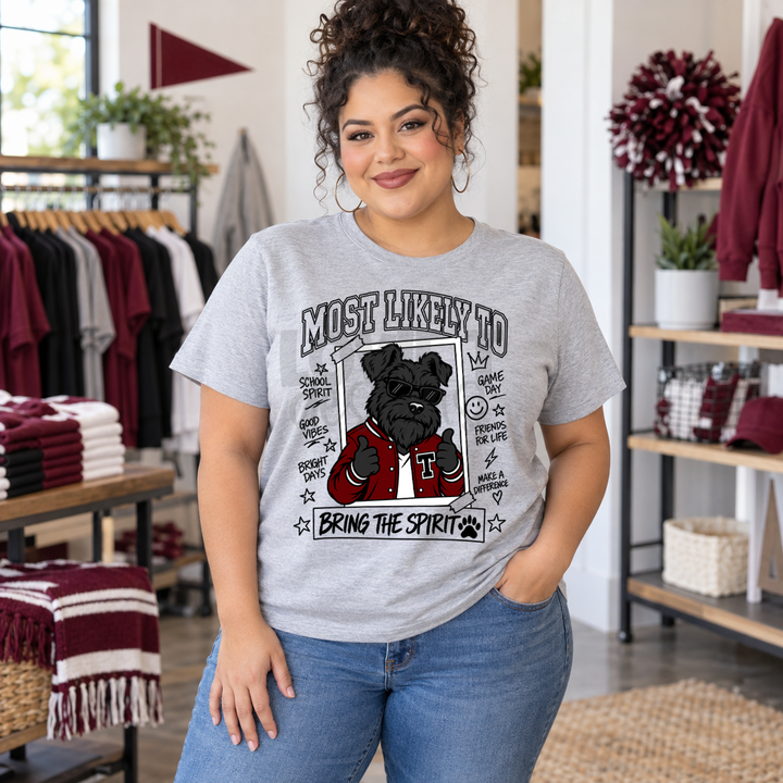 Most Likely Terrier maroon mascot mockup