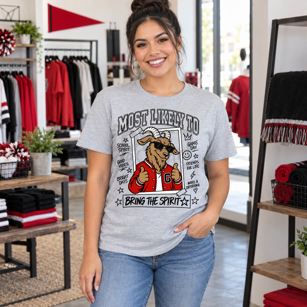 Most Likely Goat red mascot mockup