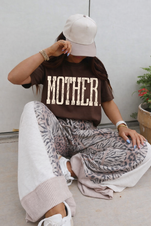 Mother Western Serif Antique White DTF transfer design