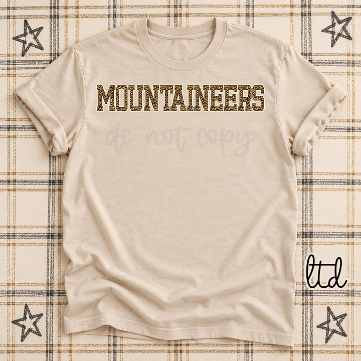 Mountaineers Dark Leopard Mascots DTF transfer