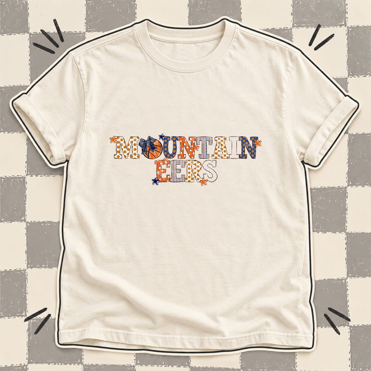 Mixed Doodle Basketball Mascots – Court Classic Mountaineers design