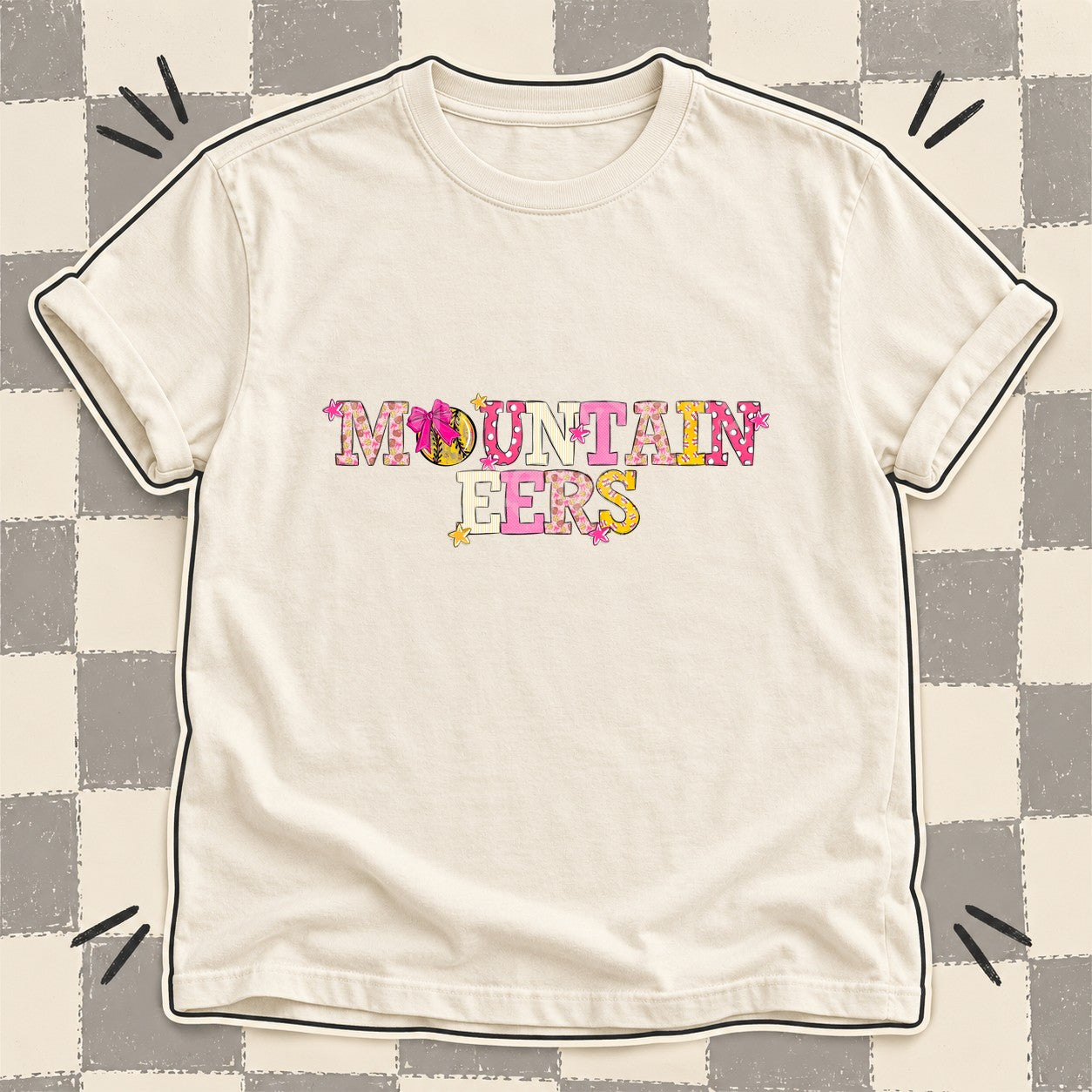 Mixed Doodle Softball Mascots – Sweet Softball Mountaineers design