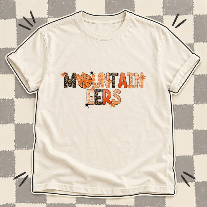 Mountaineers Mixed Doodle Basketball Mascots – Leopard Court DTF transfer mockup