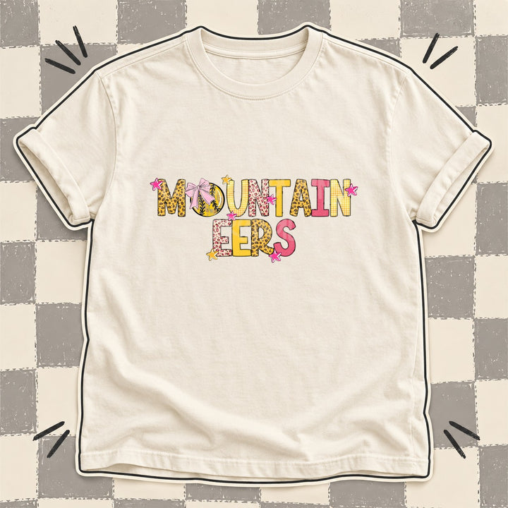 Mountaineers Mixed Doodle Softball Mascots – Sunshine Leopard DTF transfer mockup