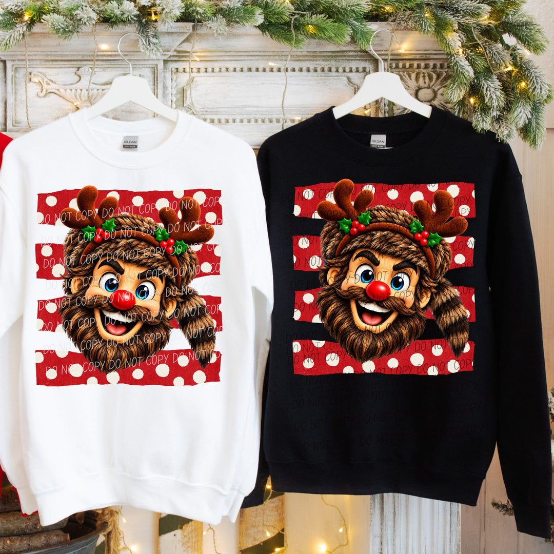 Mountaineer Reindeer Spirit Mascots DTF transfer