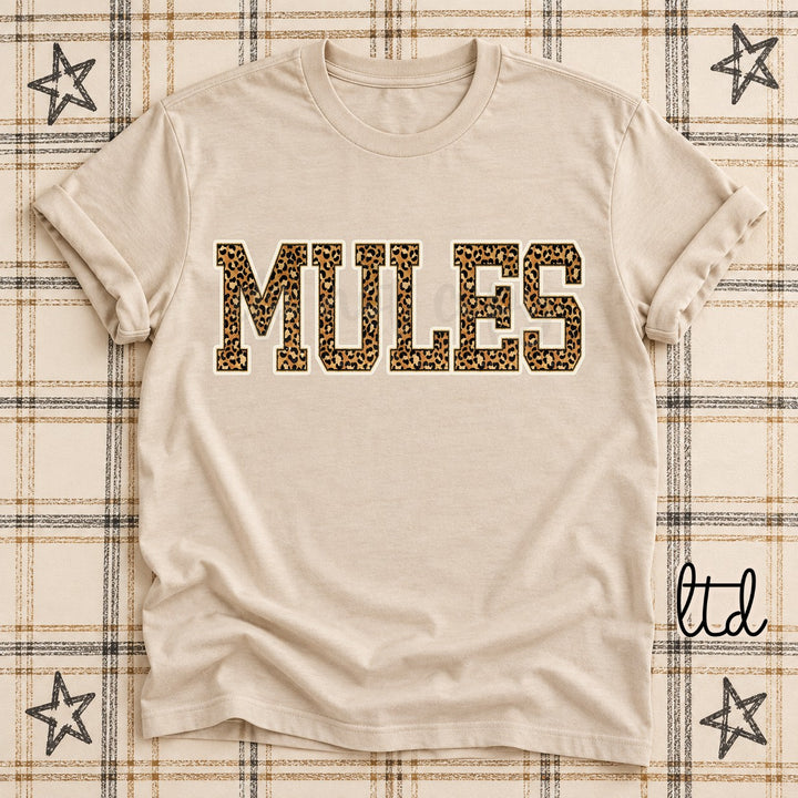 Mules Dark Leopard Mascots DTF transfer mockup