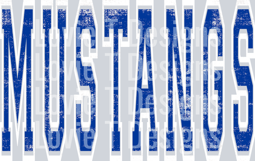 MUSTANGS 323058 AND WHITE VARSITY STYLE