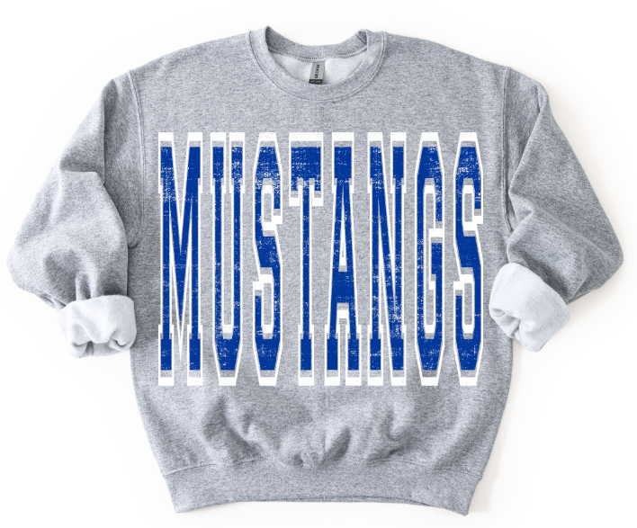 MUSTANGS 003799 AND WHITE VARSITY STYLE