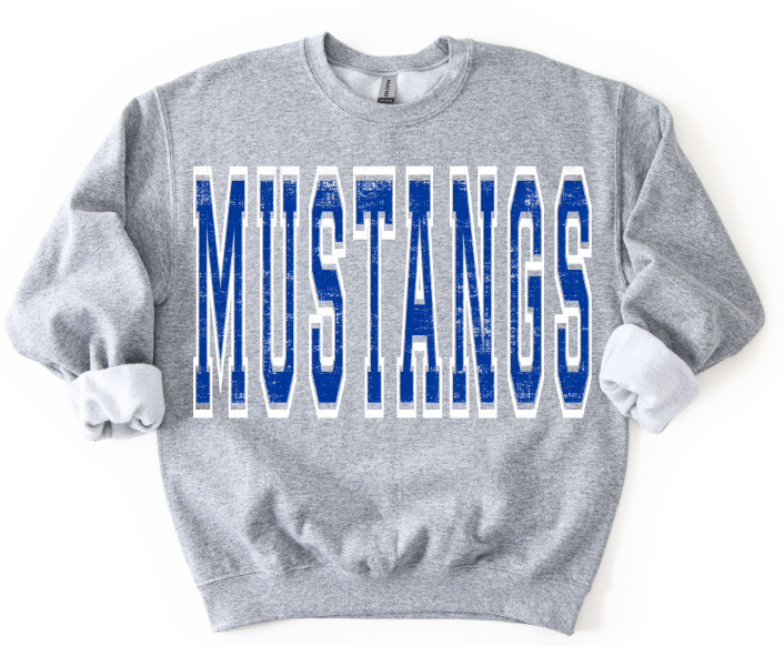 MUSTANGS 323058 AND WHITE VARSITY STYLE