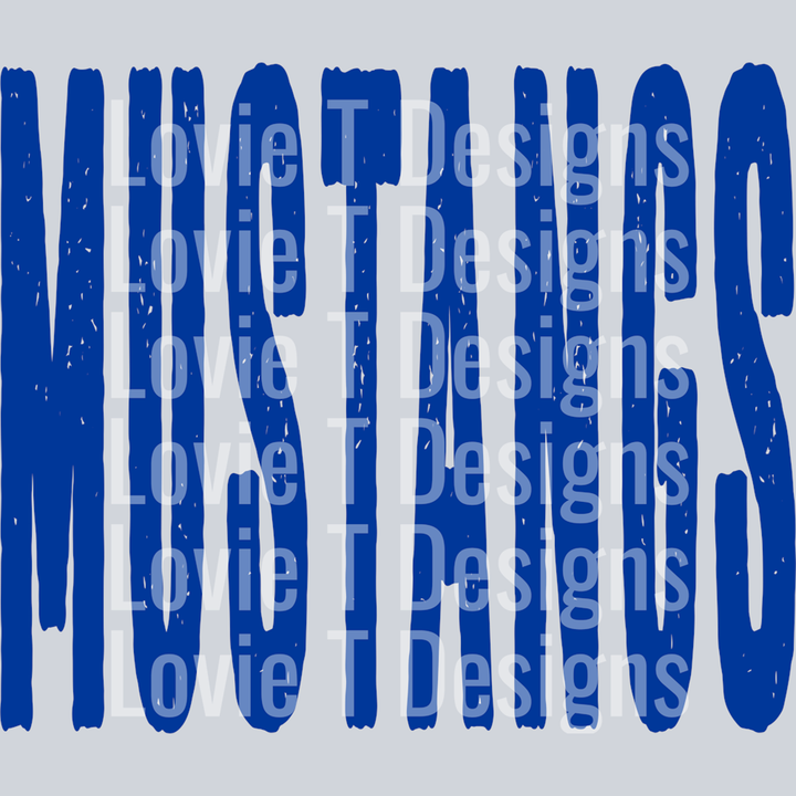Mustangs Oversized Grunge – DTF Transfer