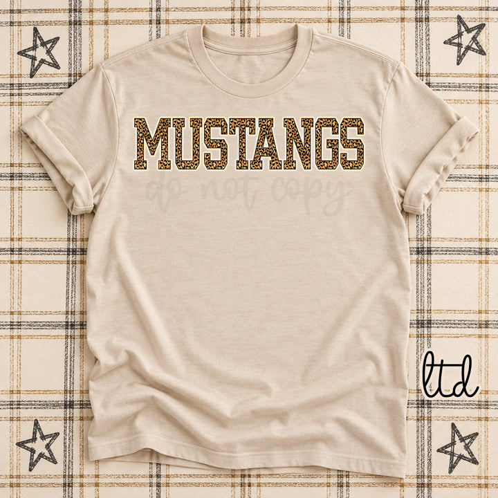 Mustangs Dark Leopard Mascots DTF transfer
