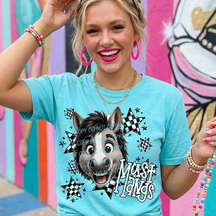 Mustangs Big Mascot Energy mascot DTF transfer