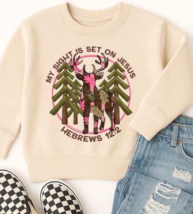My Sight Is Set on Jesus Pink DTF transfer design – image 1