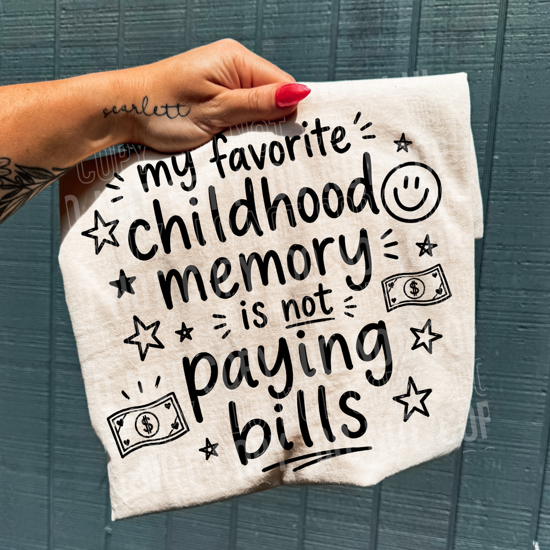 MY FAVORITE CHILDHOOD MEMORY BLACK mockup