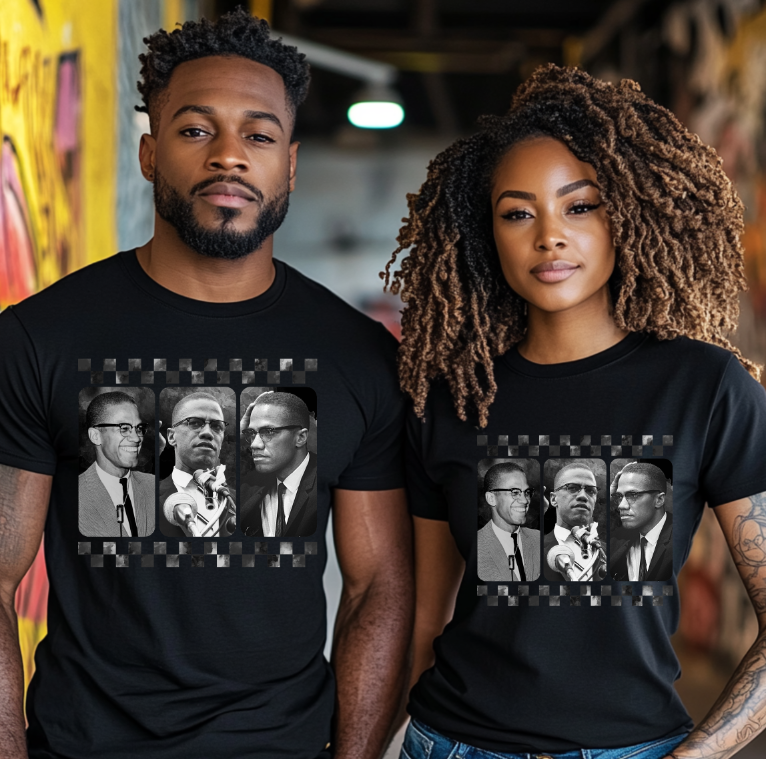 Malcolm X Black History Month DTF transfer design – image 1